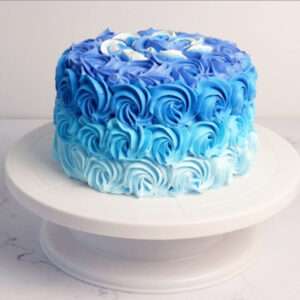 blue ombre cake